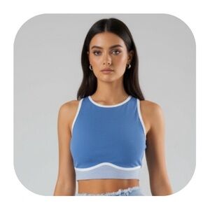 Yellow the Label XS blue contour tank